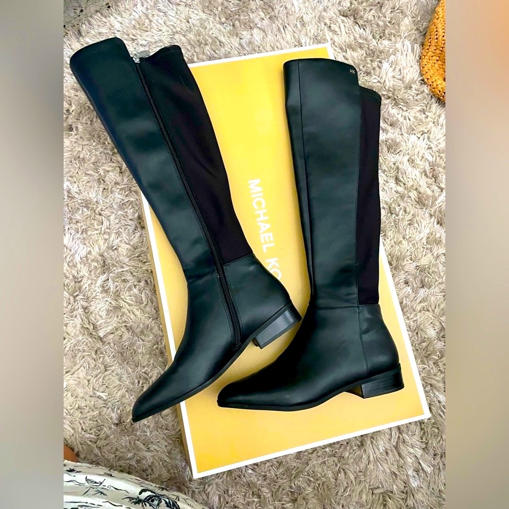 Michael Kors Black Knee-High Boots (wore 1 time)